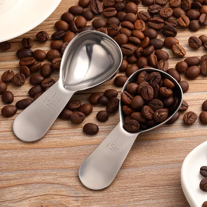 Stainless Steel 1 Tablespoon Measuring Coffee Scoop Spoon (Stainless Steel 3)