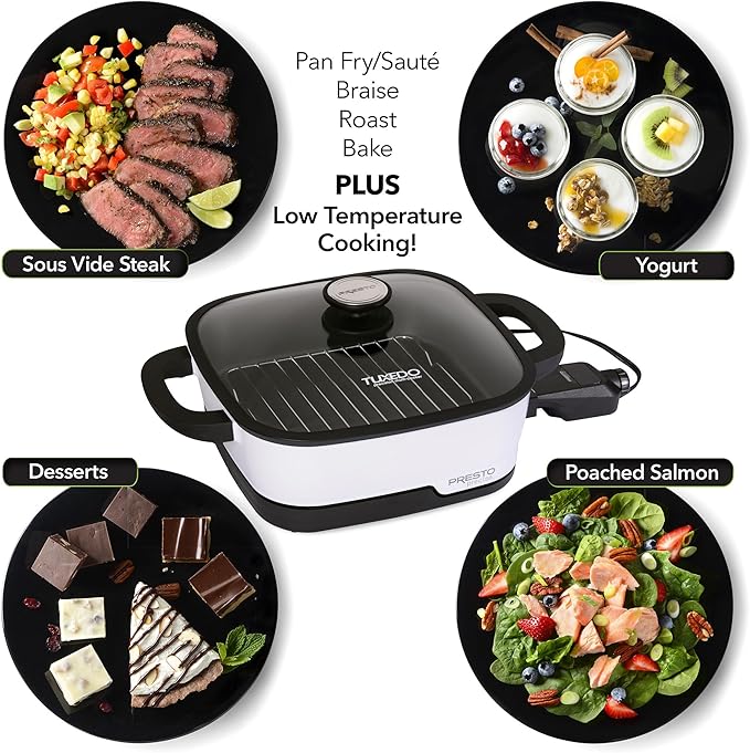 Presto 07118 Tuxedo™ Digital Precision Skillet Multi-Cooker
