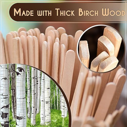 Perfect Stix Premium Wooden Coffee Stirrer Sticks, Thick Birch Wood 1000 Count, 5.5" Inches. Eco-Friendly Wooden Stirrers (5.5Inches / 1000PC) (Pack of 10)
