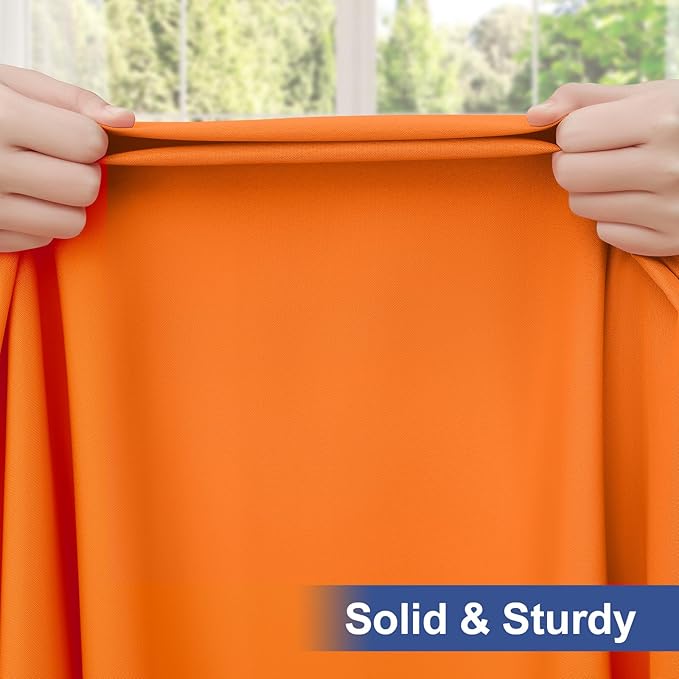 homing Rectangle Table Cloth Cover, Waterproof Polyester Elastic Fitted Tablecloth, Fits for 6 Foot Folding Tables, Washable Table Protector for Picnic, Camping, Outdoor (Orange, 30" x 72")