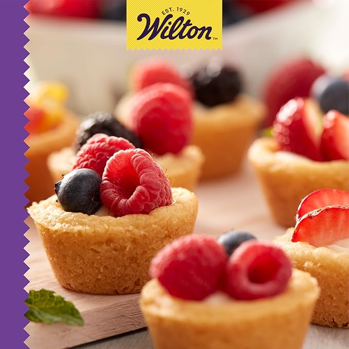 Wilton Gold Non-Stick Bakeware Mini Muffin Pan - Baking Pan for Mini Cupcakes & Muffins - Made Without PFAS - Even Heat Distribution & Scratch Resistant - 16 x 10 x 1 Inch, 24 Cups
