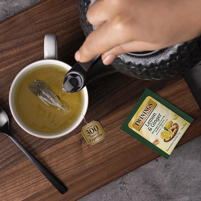 Twinings Tea Bag Sampler Variety with Brown Wooden Organizer (60 Tea Bags) 40 Different Flavors, Gift for Tea Lovers: Women, Men, Mom, Dad, Family, Friends, Couples