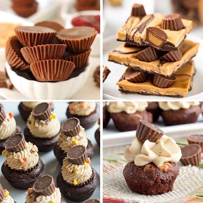 Sidosir 3pcs Peanut Butter Cup Mold, Silicone Mini Tart Pan for Bite Size Fat Bombs, Silicone Chocolate Candy Mold for Brownie (Bite Size Cup)