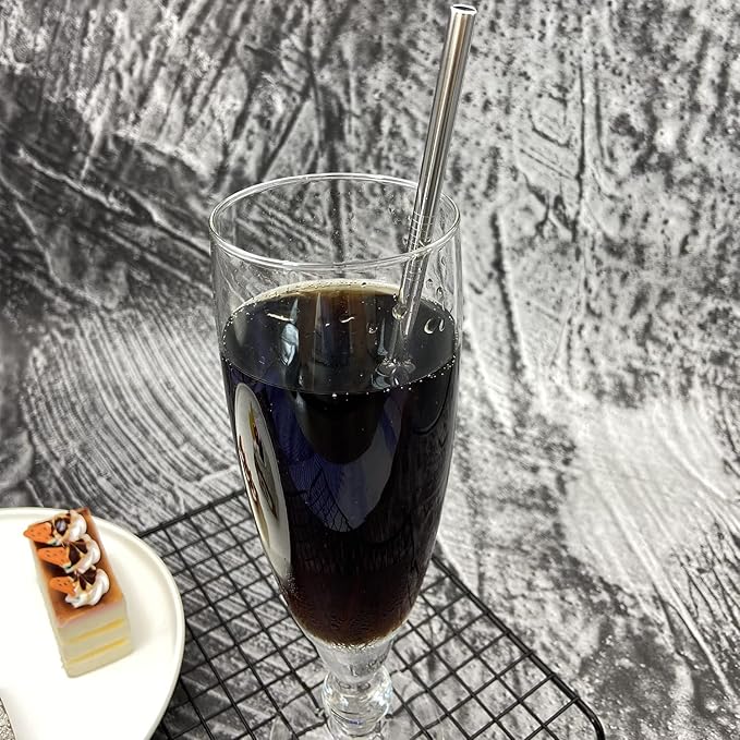 200Pack Reusable Metal Straight Straw In Bulk,Ultra Long 10.5" Reusable Stainless Steel Straight Straws for 30 oz & 20 oz Tumblers Yeti Water Bottle.Dishwasher Safe(10.5" - Silver, 200pcs - Straight)