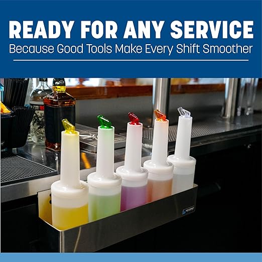 Carlisle FoodService Products Stor N' Pour Bottle Spouts Pour Spouts for Bar, Kitchen, And Restaurants, Plastic, 1.5 X 1.5 X 1.25 Inches, Assorted Colors, (Pack of 12)