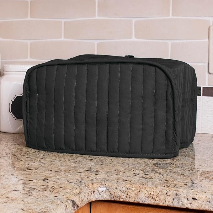 RITZ Premium Universal Four Slice Toaster Cover, 11.25" x 7.25" x 10.5", Polyester and Cotton Quilted, Fingerprint Protector, Super Soft Appliance Cover, Dust Protection (Appliance NOT Included),