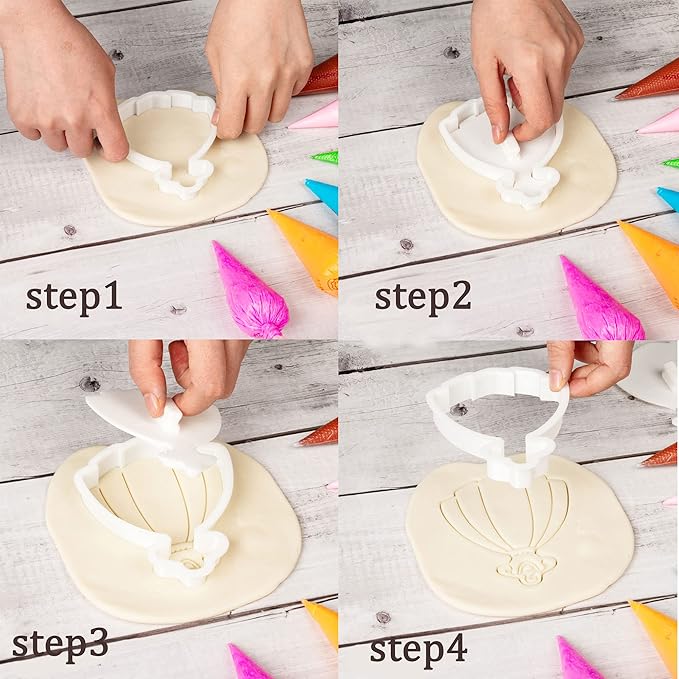 Flycalf Wedding Cookie Cutter Tuxedo with Plunger Stamps Handle PLA Cake Baking Accessories 3.5" Cutter Molds Gifts for Kids Decorative Party Kitchen
