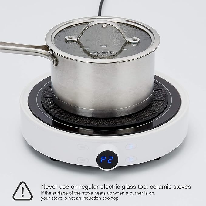 Lazy K Induction Cooktop Mat - Silicone Fiberglass Scratch Protector - for Magnetic Stove - Non Slip Pads to Prevent Pots from Sliding During Cooking_ Black (7.8inches)