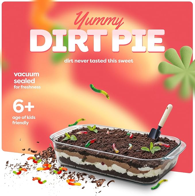 BAKETIVITY Dirt Pie Kids Baking Kit | Delicious Chocolate Cake Kids Baking Set for Girls & Boys | Baking Set for Kids with Pre-Measured Ingredients | Perfect Family Gifts for Cooking Lovers Ages 6-12