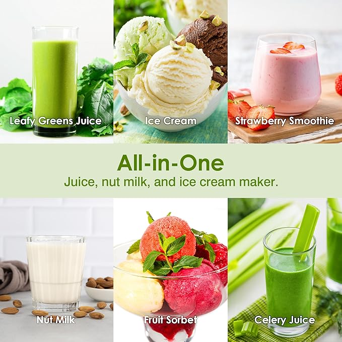 Juicer Machines,Fretta Cold Press Juicer Machines with American-Sourced PCTG Material,Fit Whole Fruits & Vegetables,Easy to Clean,Truly BPA-Free,Silver