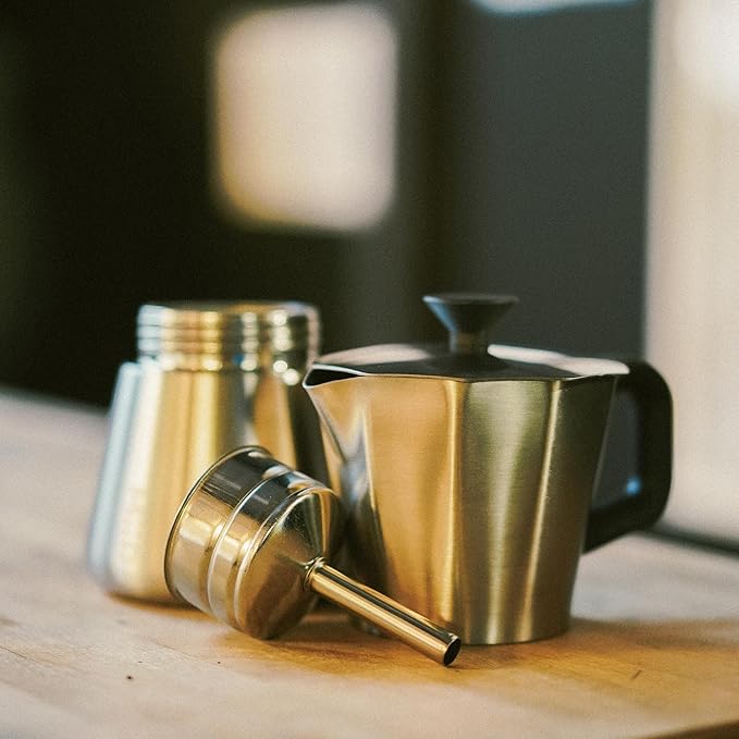 MiiR New Standard Moka Pot, 10oz - Durable Stainless Steel Coffee Maker for Rich Espresso Strength Brew