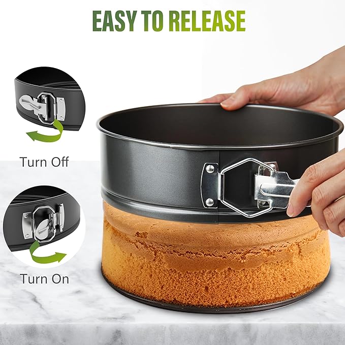 Vakoo 7 Inch Springform Pan - Nonstick, Leakproof Cheesecake Pan for Baking, Easy Release, No Parchment Paper Needed