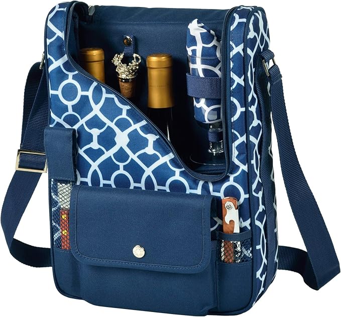 Picnic at Ascot Original Insulated Wine and Cheese Cooler Bag - Designed, Assembled & Quality Approved in the USA