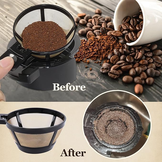 KEEPOW Reusable Coffee Basket Filter, Parts compatible with Hamilton Beach 2-Way Brewer Coffee Maker Models 49980A 49980Z 49933 47650 Accessories 3 Pack