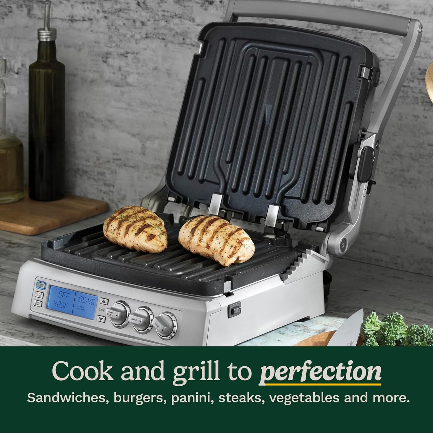 Cuisinart GR-300WSP1 Elite Griddler, Stainless Steel