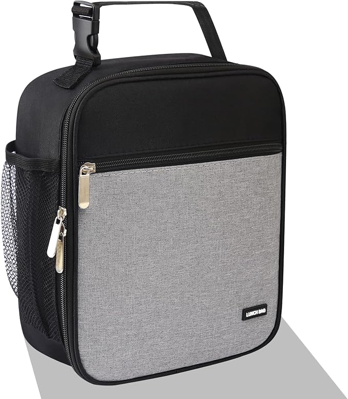 Lovoeo Lunch box Lunch bag for men women Insulated Lunchbox Lunch bags for Work Picnic Travel (Thicken grey)