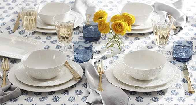 Lenox 851746 Opal Innocence Carved 16-Piece Dinnerware Set