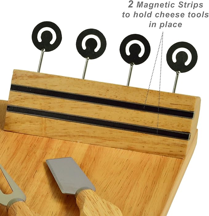 NCAA California Berkeley University Officially Licensed Golden Bears Bamboo Cheese/Charcuterie Board with Ceramic Bowl, Knife Set & cheese Markers