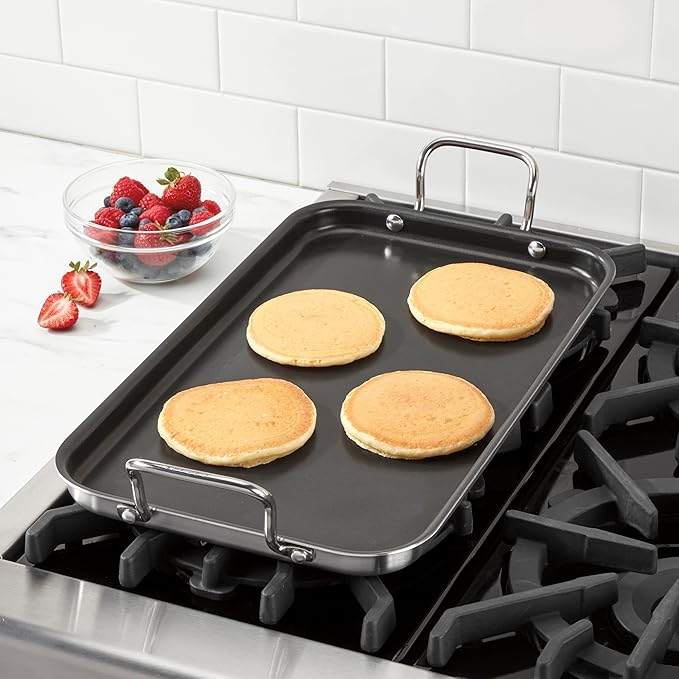Cuisinart MultiClad Pro Triple Ply Stainless 10" x 18" Non-Stick Double Burner Griddle