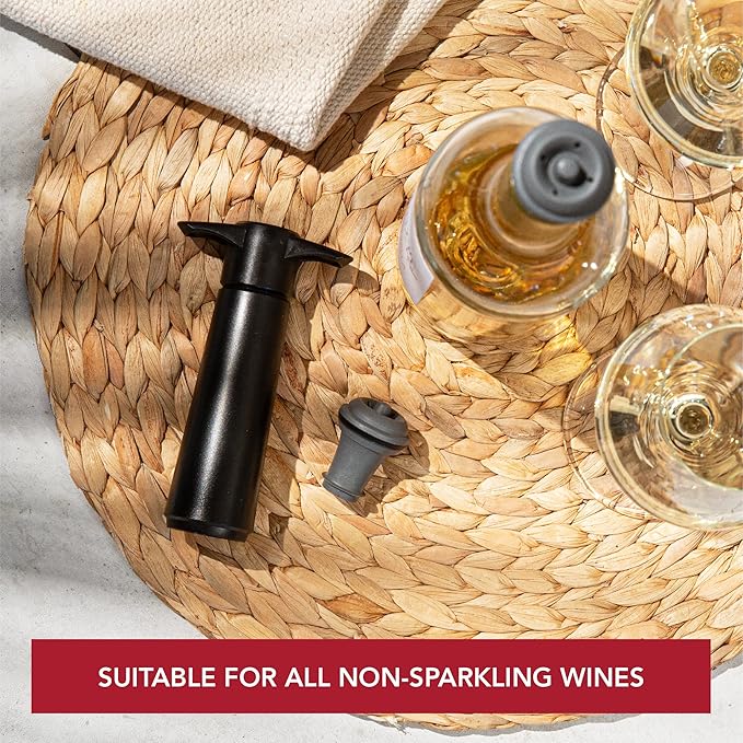 Electric Wine Opener & Vacu Vin Wine Saver Pump Bundle – Fresh Wine Made Easy
