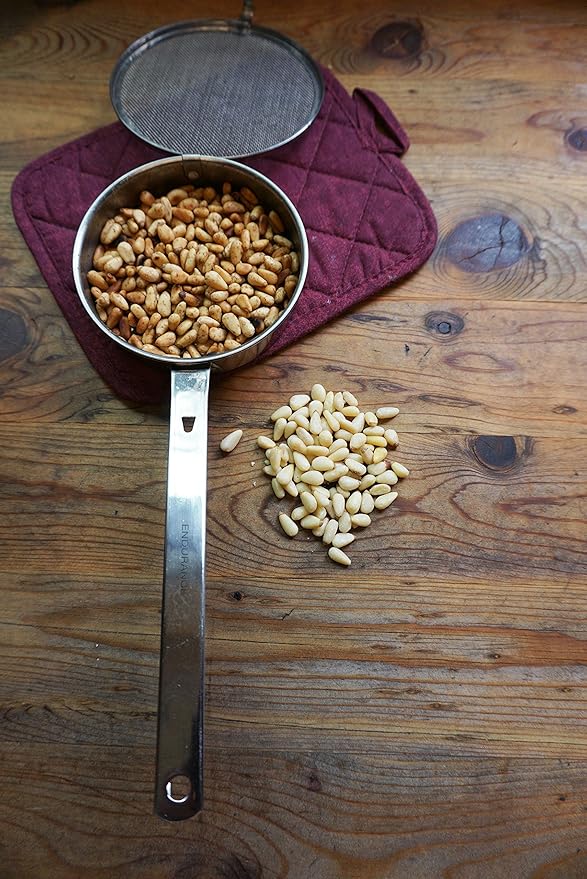 RSVP International Kitchen Roasting Collection Dishwasher Safe, Nut/Seed Toasting Pan, Stainless Steel