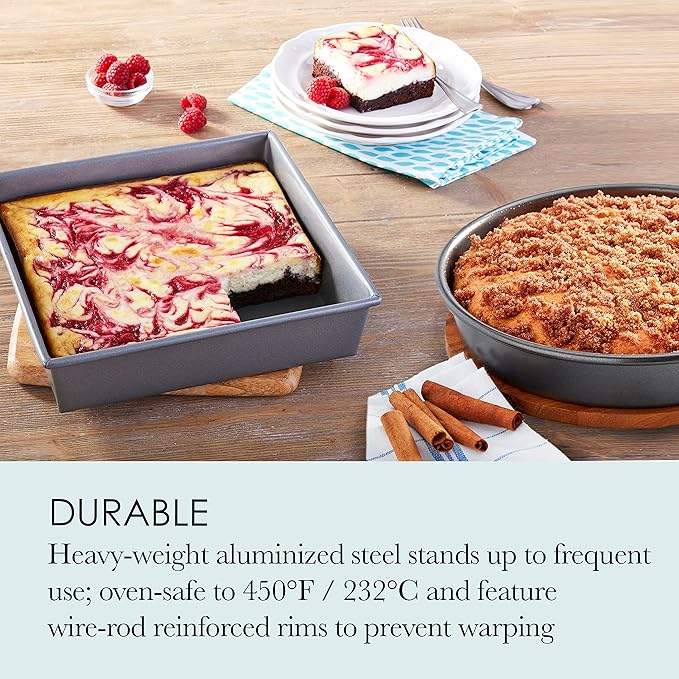 Chicago Metallic Commercial II Non-Stick 6-Piece Bakeware Set, Silver