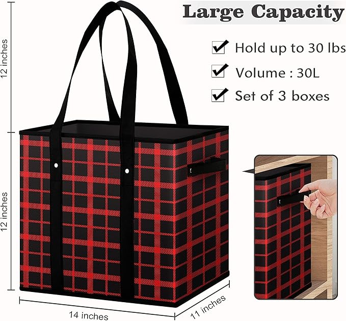 WISELIFE Reusable Grocery Bags 6 Pack,Large Grocery Tote Bag Water Resistant Shopping Bags Foldable Grocery Bag for Clothes,Shoes and Picnic,Red
