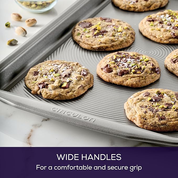 Circulon Nonstick Bakeware, Nonstick Cookie Sheet / Baking Sheet - 11 Inch x 17 Inch, Gray