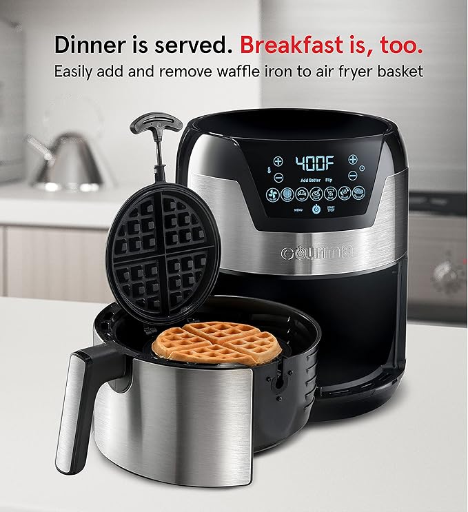 Gourmia GAFW598 2 in 1-5-Quart Digital Air Fryer + Waffle Maker