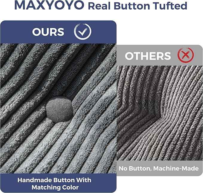 MAXYOYO Folding Sofa Bed, Convertible Sleeper Chair with Pilow Foldable Matress with Back Support, Portable Fold Out Chair Bed Comfy Floor Sofa Lounge for Living Room Bedroom, Dark Grey, Double