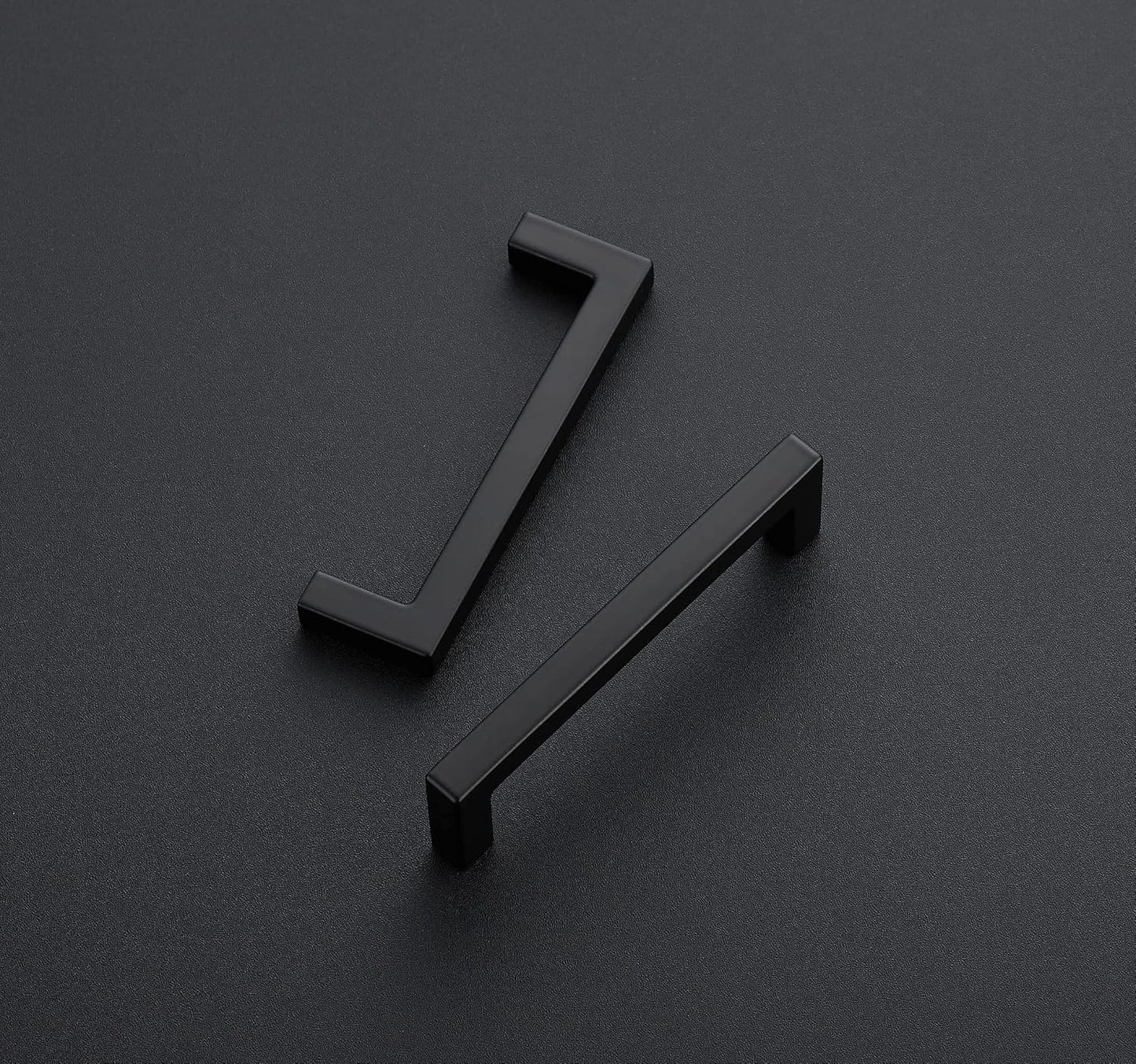 Ravinte 20 Pack Solid 3-1/2 Inch Center to Center Slim Square Bar Drawer Handles - Cabinet Hardware in Matte Black - Kitchen Handles and Pulls