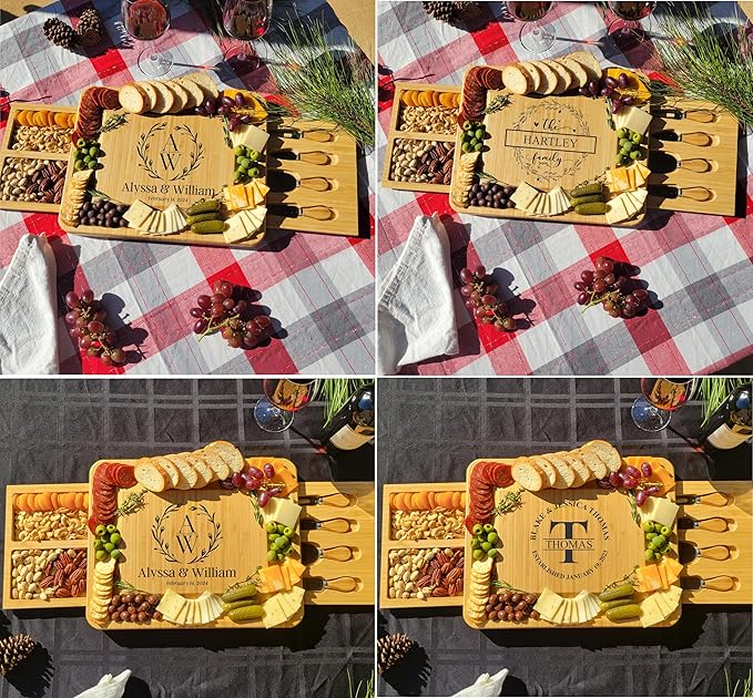 Personalized Charcuterie Board, Cutting Board Wedding Gift, Couple Christmas Gift, Bridal Shower Gift, Housewarming Gift, Anniversary Gift